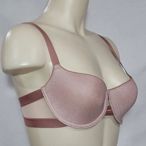 34B DKNY DK4940 Sheers Spacer T-Shirt Underwire Bra Shell Pink NWT New with Tags - Picture 2 of 7